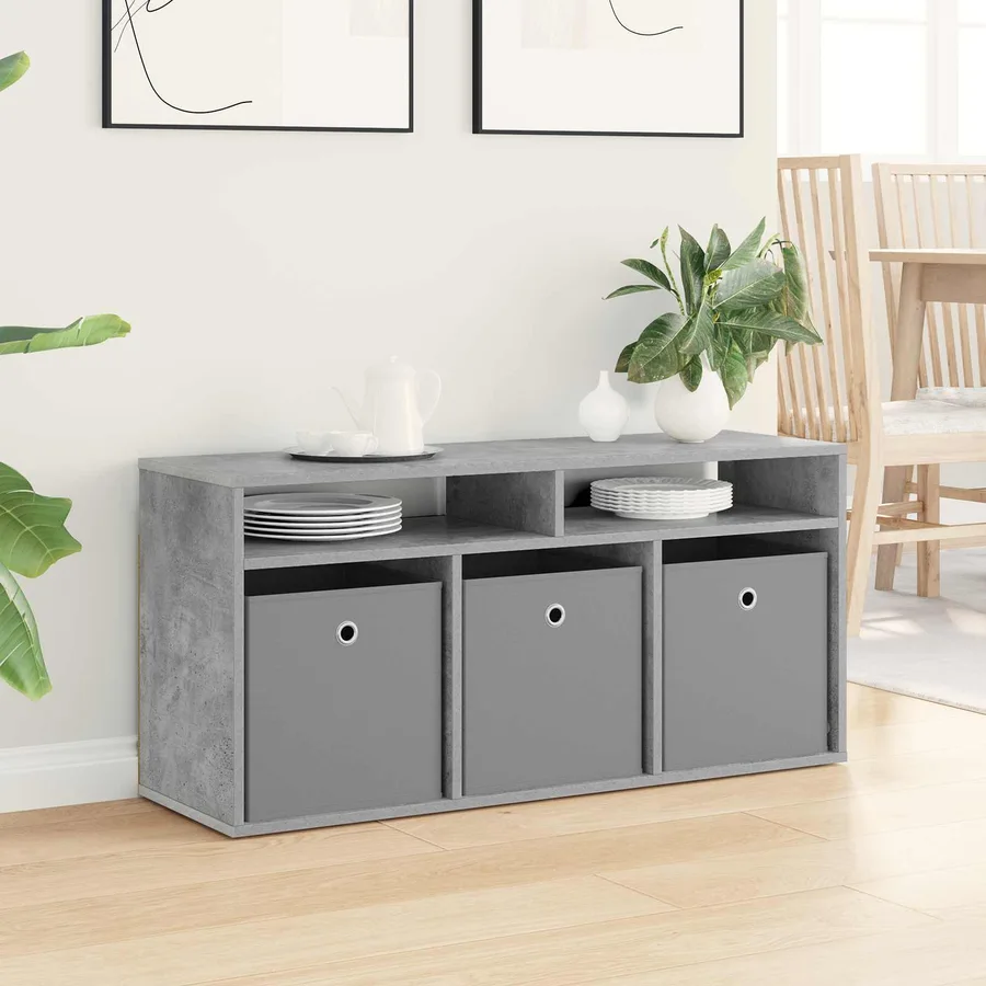 Basboard avec tiroir Gris béton 102 x 32 x 48,5 cm - 4