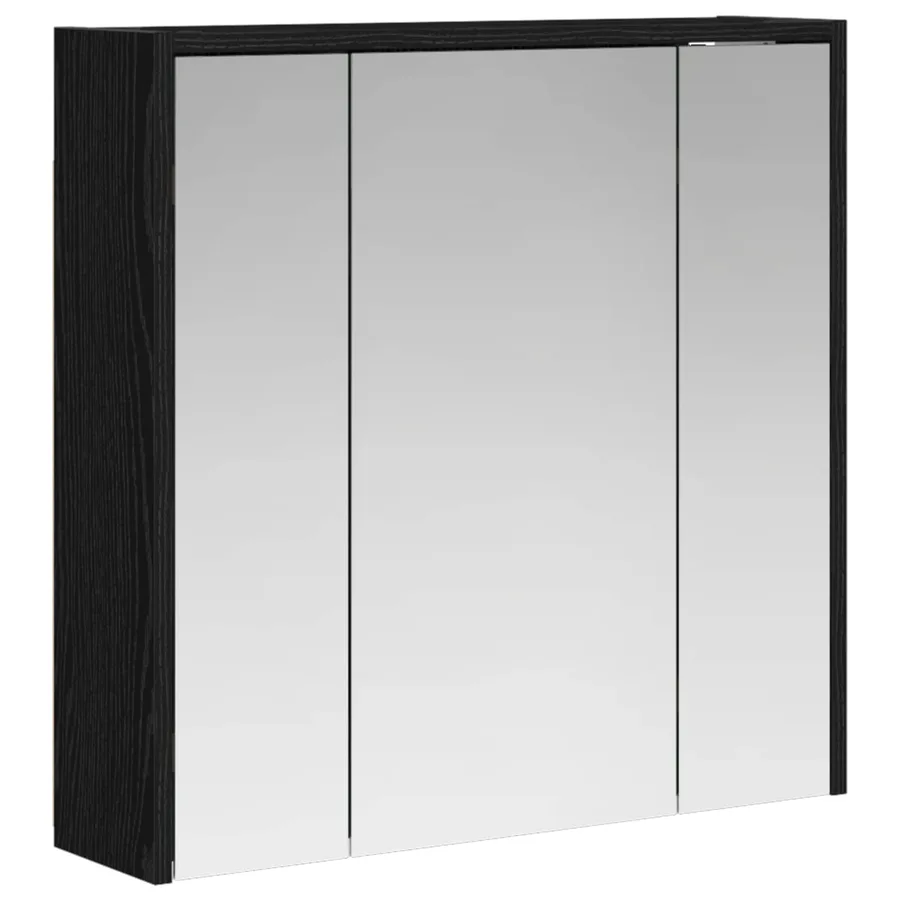 Armoire Miroir de Salle de Bain Chêne noir 63,5 x 16 x 62,5 cm - 2