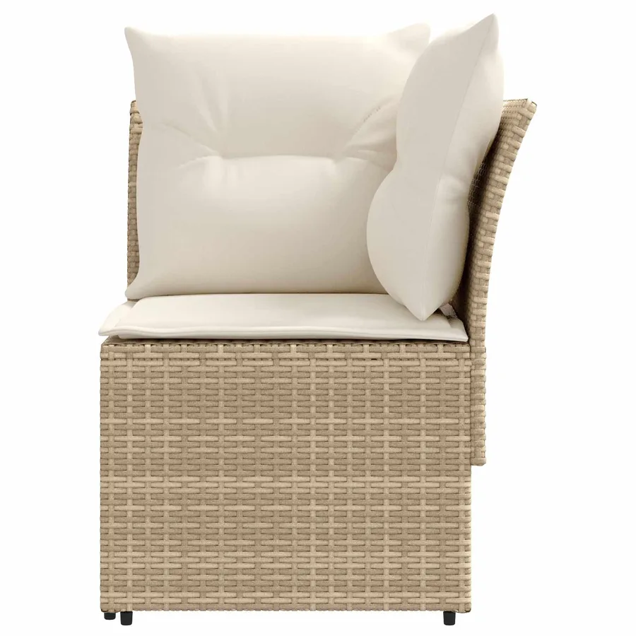 Sofa de jardin avec accoudoirs et sofa d'angle 2 Pièce Rotin PE - 6