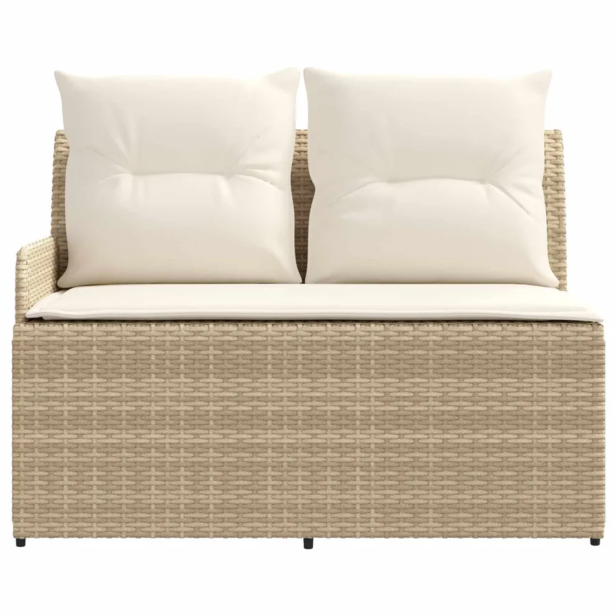 Sofa de jardin avec accoudoirs et sofa d'angle 2 Pièce Rotin PE - 7