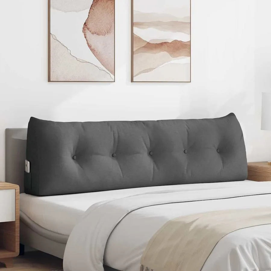 Coussin de Dos Gris foncé 160 x 24 x 50 cm tissu