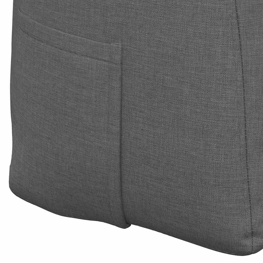 Coussin de Dos Gris foncé 160 x 24 x 50 cm tissu - 9
