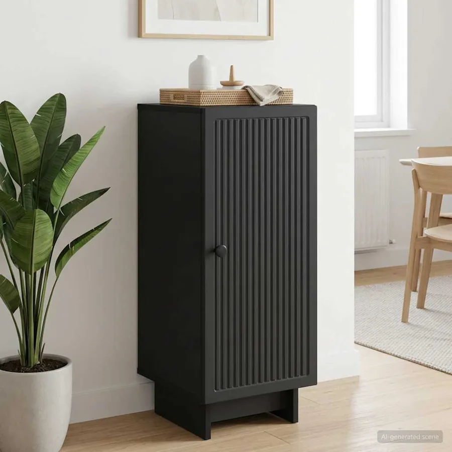 Buffet Noir 33 x 34,5 x 90 cm Bois d'ingénierie