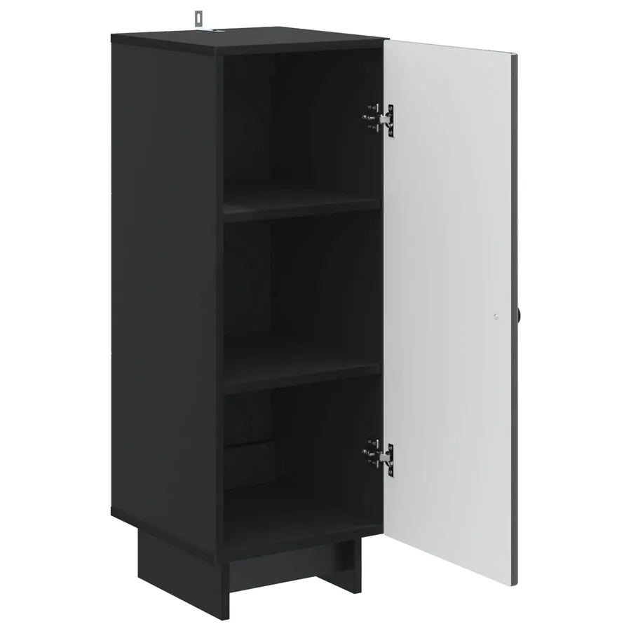 Buffet Noir 33 x 34,5 x 90 cm Bois d'ingénierie - 5