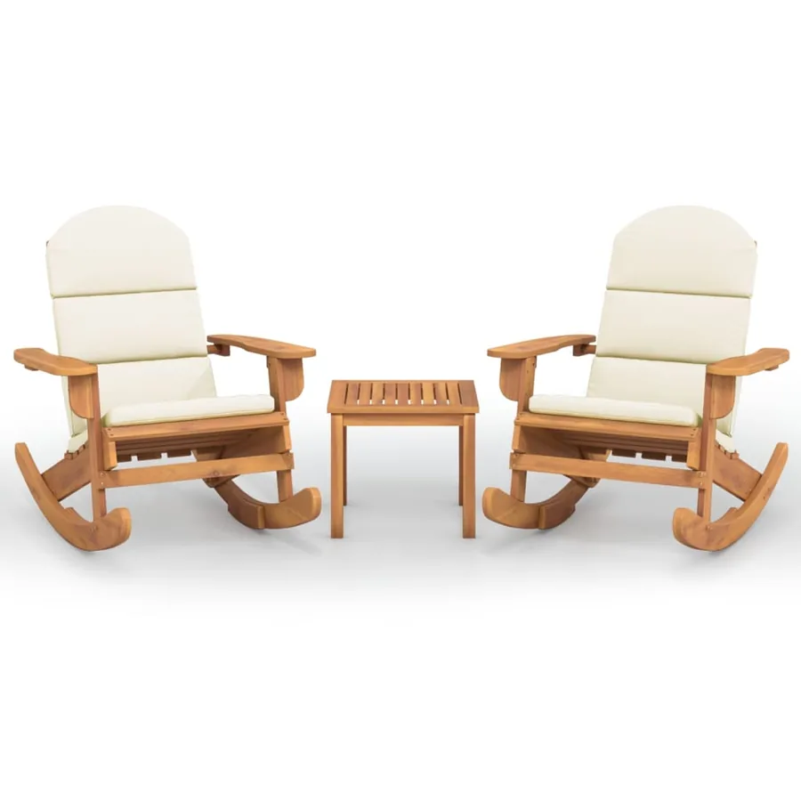 Ensemble de salon de jardin Adirondack 3 pcs bois acacia solide - 2