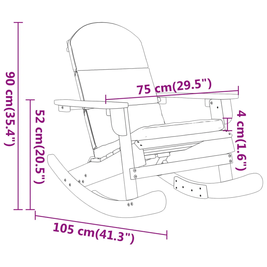 Ensemble de salon de jardin Adirondack 3 pcs bois acacia solide - 6