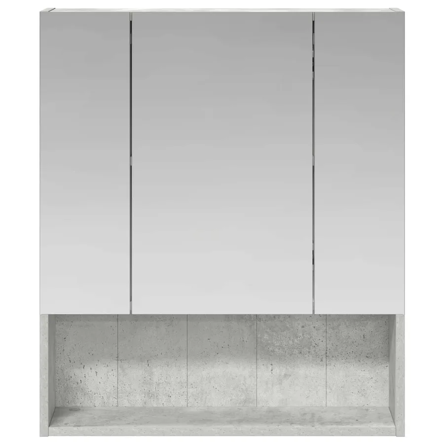Armoire Miroir de Salle de Bain Gris béton 60 x 14.5 x 70 cm - 5