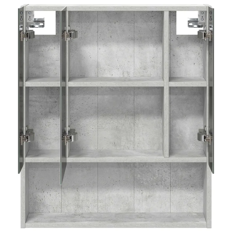 Armoire Miroir de Salle de Bain Gris béton 60 x 14.5 x 70 cm - 6