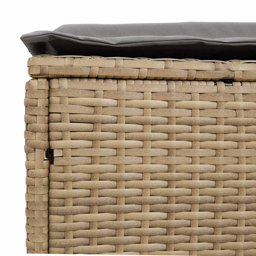 Pouf de Jardin 2 Pièce Beige et Gris clair 38 x 38 x 45 cm - 7