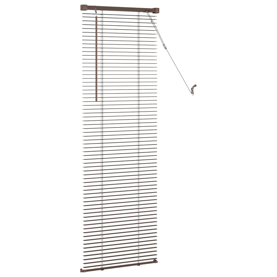 Store Vénitien Marron foncé avec motif 150 x 40 cm 25 mm PVC - 5