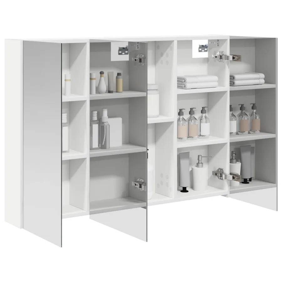 Armoire Miroir de Salle de Bain Blanc 100 x 14,5 x 70 cm - 3