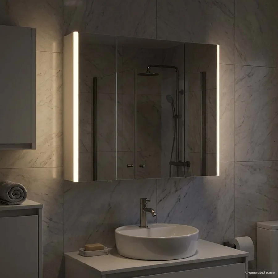Armoire Miroir de Salle de Bain Blanc 83,5 x 15,5 x 70 cm - 4