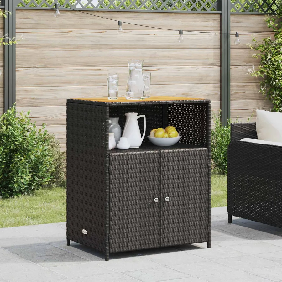 Armoire Noir 70 x 50 x 87 cm Polyester et Roly Ratten