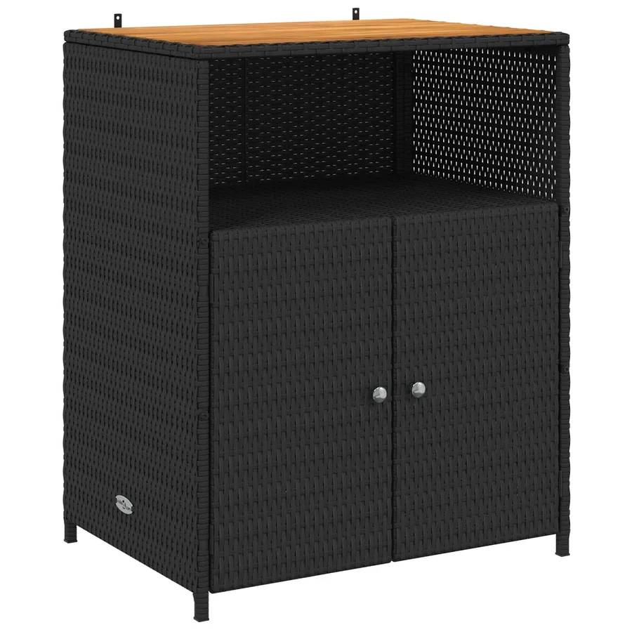 Armoire Noir 70 x 50 x 87 cm Polyester et Roly Ratten - 2