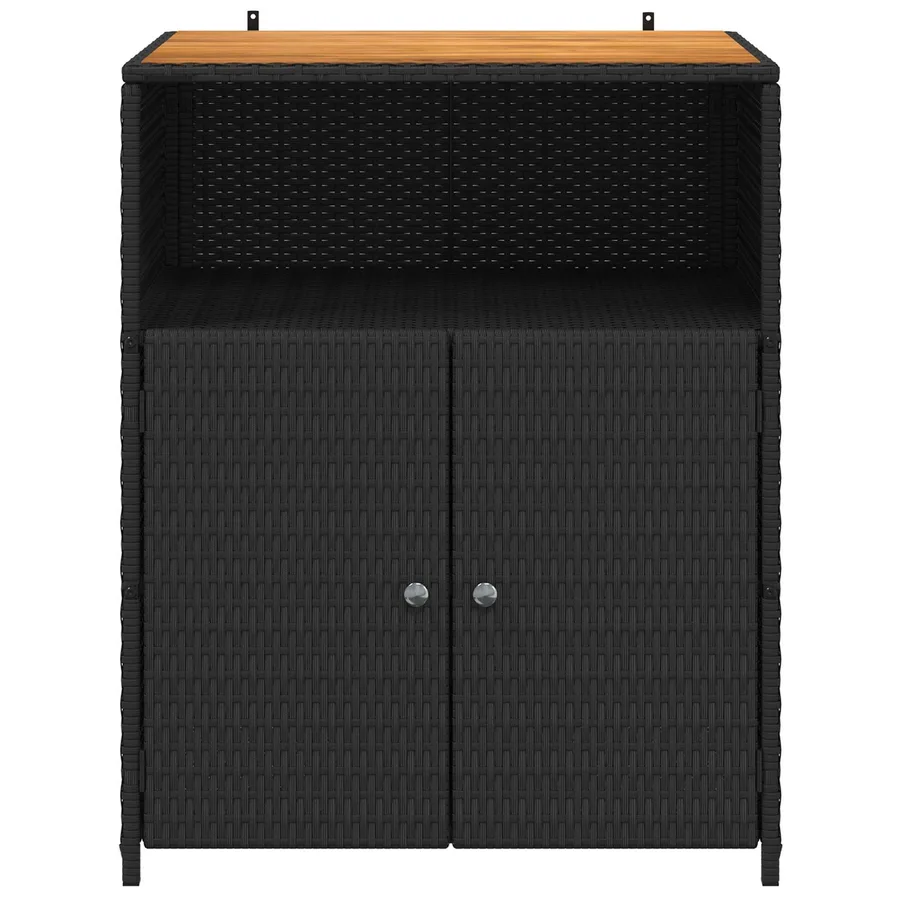 Armoire Noir 70 x 50 x 87 cm Polyester et Roly Ratten - 5