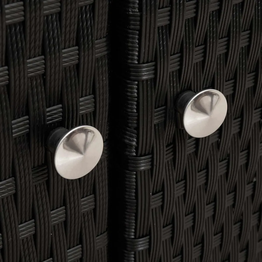 Armoire Noir 70 x 50 x 87 cm Polyester et Roly Ratten - 8