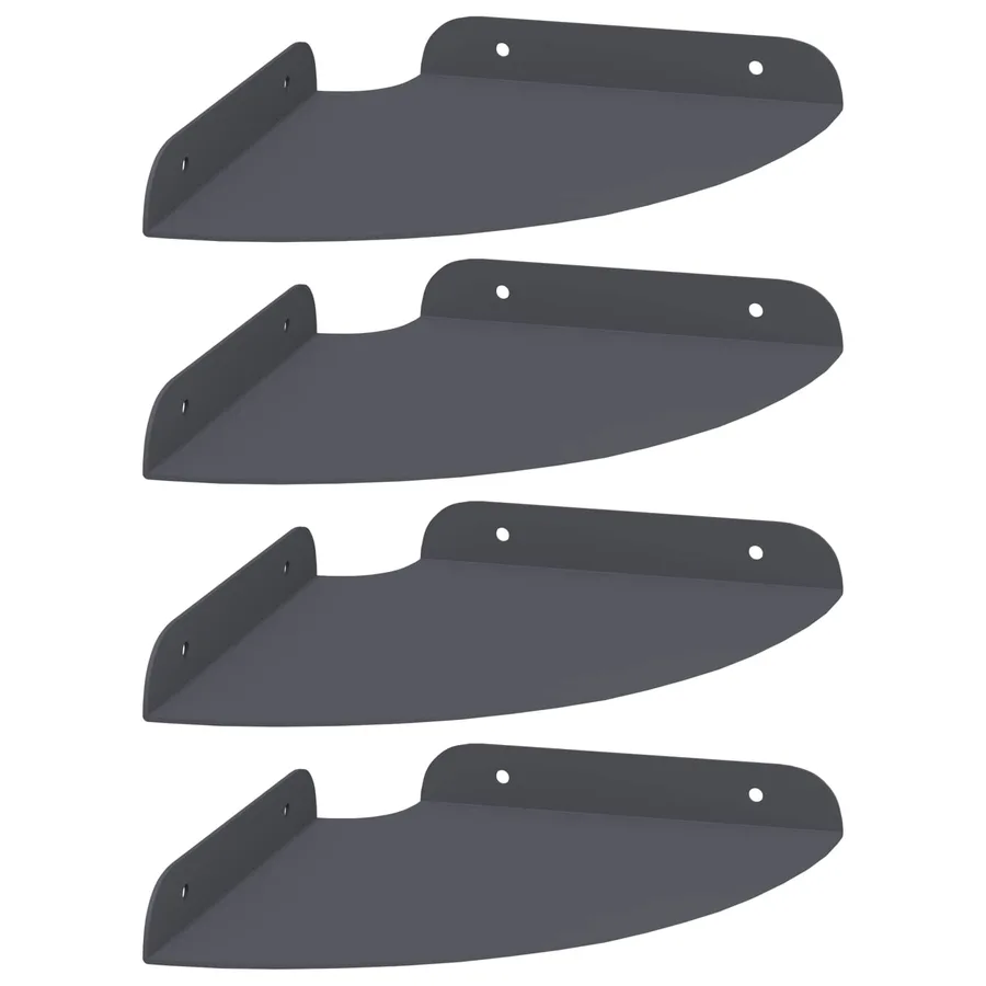 Étagère flottante avec étagère 4 pcs Anthracite 18 x 18 x 2 cm - 2