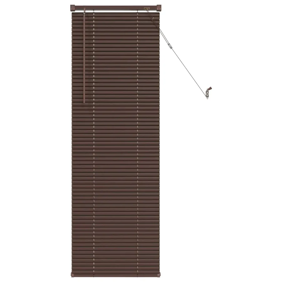 Store Vénitien Marron foncé avec motif 150 x 60 cm 25 mm PVC - 2