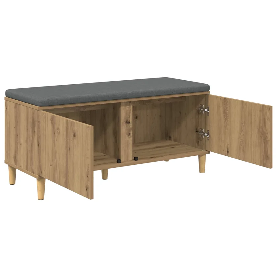 Banc d'entrée Chêne Artisanal 100 x 38 x 46 cm - 5