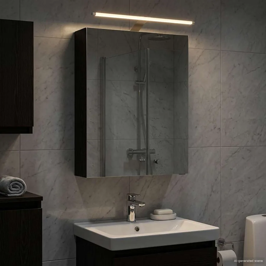 Armoire Miroir de Salle de Bain Chêne noir 50 x 14,5 x 70 cm