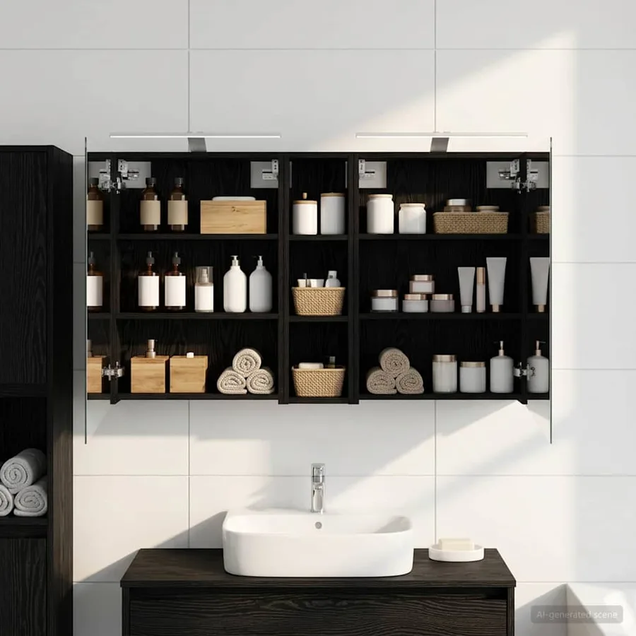 Ensemble de Meubles de Salle de Bain 3 pcs 120 x 14,5 x 70 cm - 4