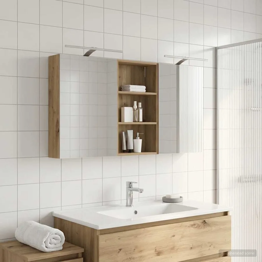 Ensemble de Meubles de Salle de Bain 3 pc 140 x 14,5 x 70 cm - 4