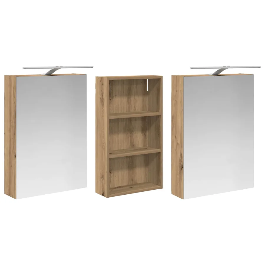 Ensemble de Meubles de Salle de Bain 3 pc 140 x 14,5 x 70 cm - 5