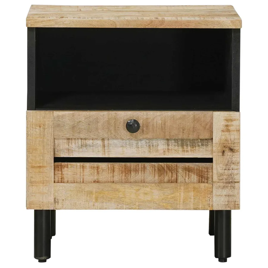 Table de chevet 2 pc Naturel 40 x 33 x 46 cm - 4