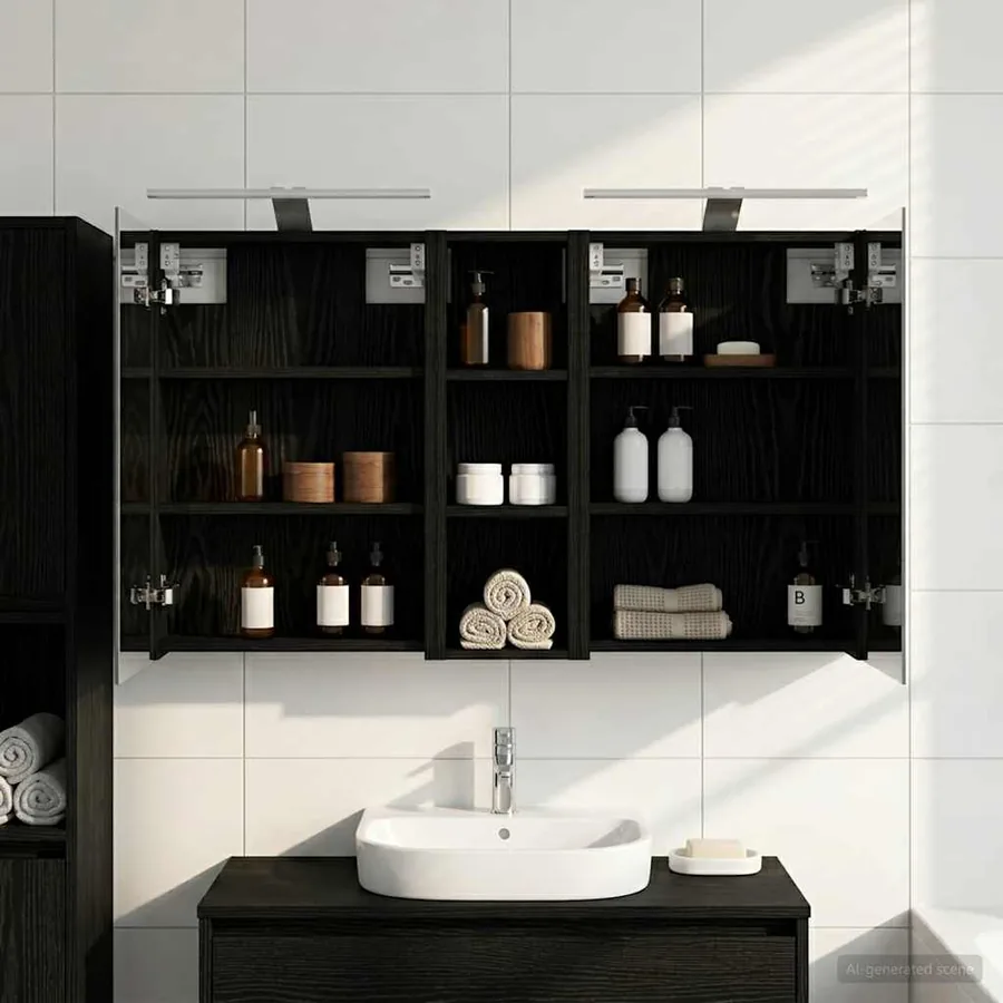 Ensemble de Meubles de Salle de Bain 3 pcs 100 x 10,5 x 60,5 cm