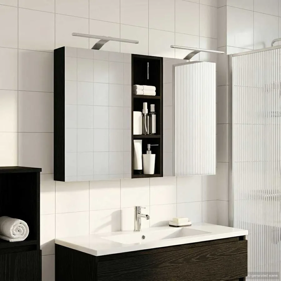 Ensemble de Meubles de Salle de Bain 3 pcs 100 x 10,5 x 60,5 cm - 4