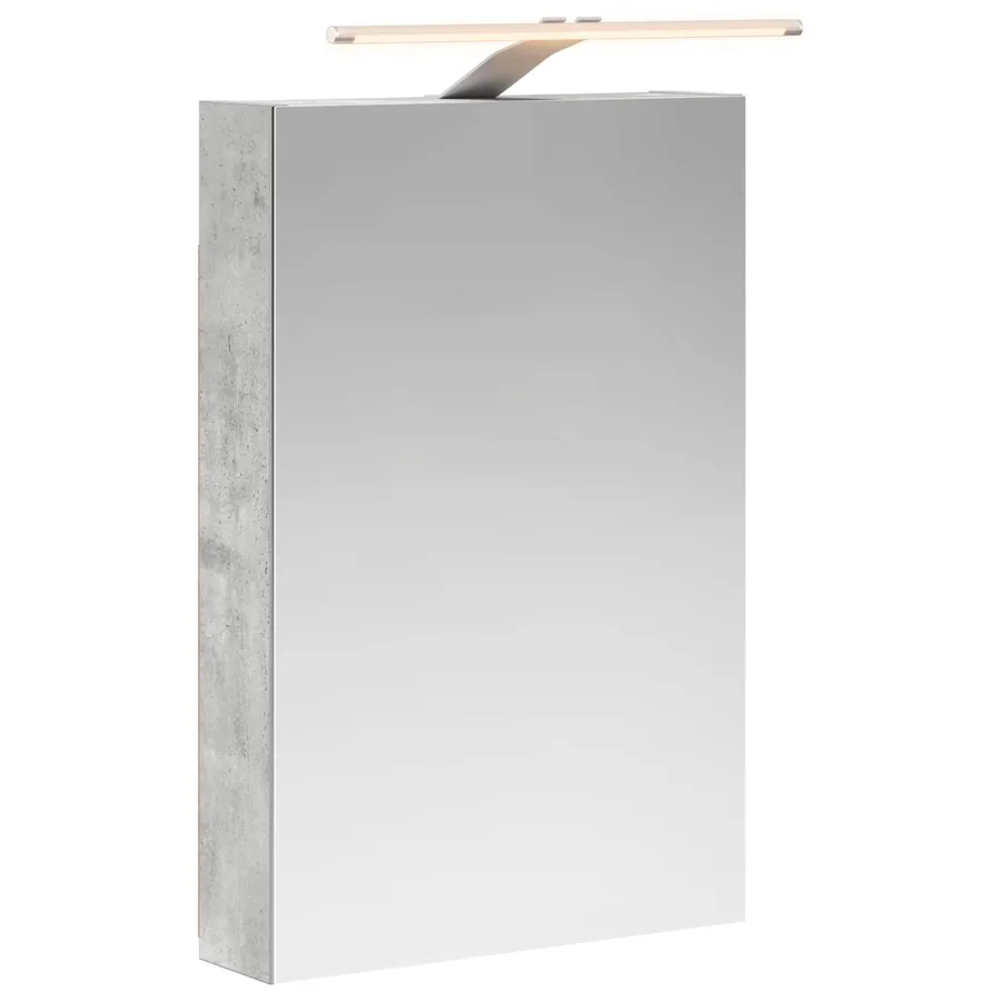 Armoire Miroir de Salle de Bain Gris béton 40 x 10,5 x 60,5 cm - 2