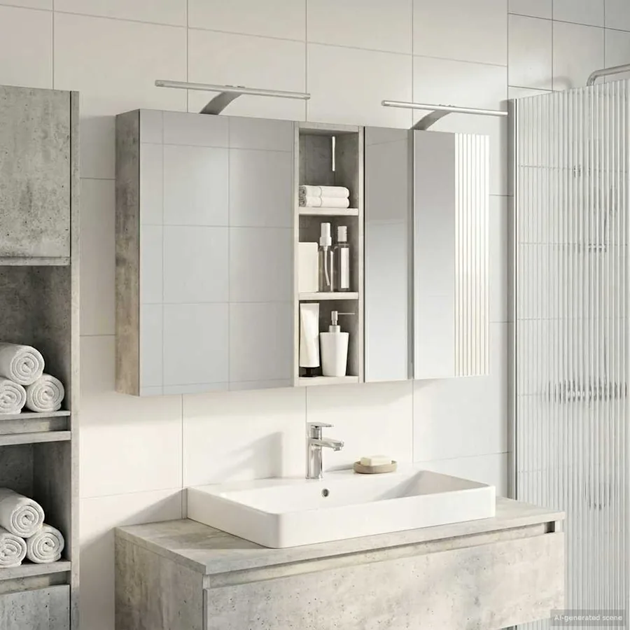 Ensemble de Meubles de Salle de Bain 3 pcs 100 x 10,5 x 60,5 cm