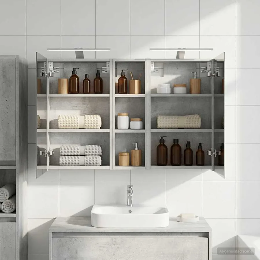 Ensemble de Meubles de Salle de Bain 3 pcs 100 x 10,5 x 60,5 cm - 4