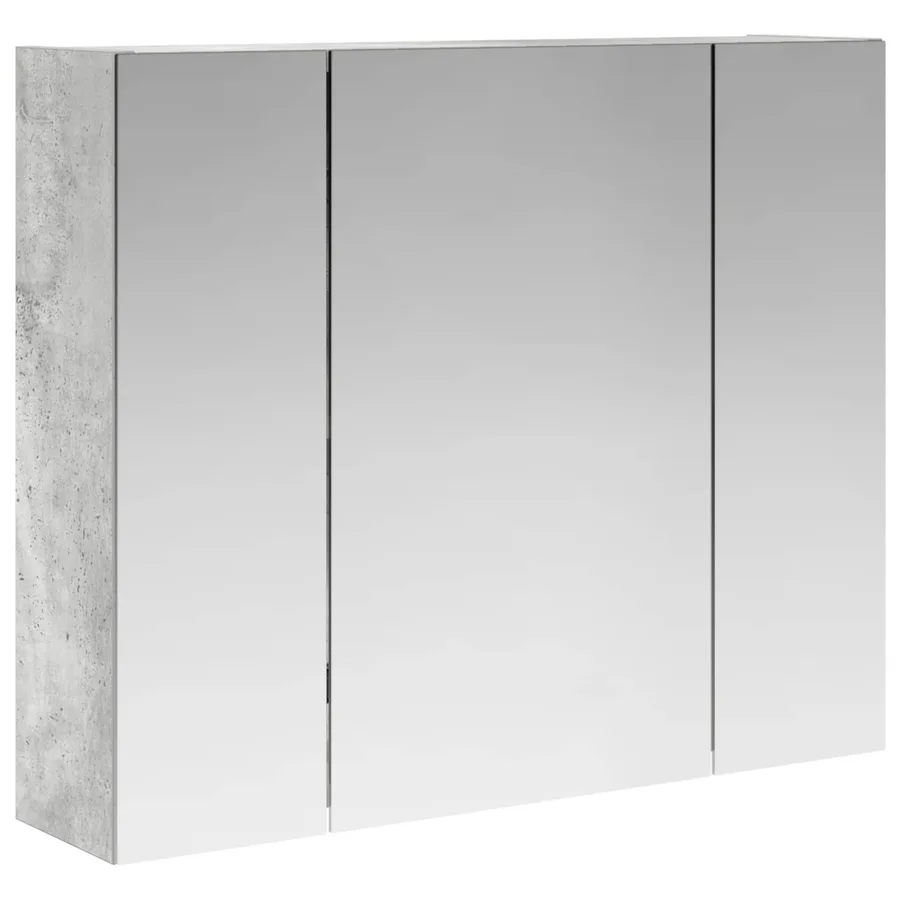 Armoire Miroir de Salle de Bain Gris béton 60 x 14,5 x 50 cm - 2