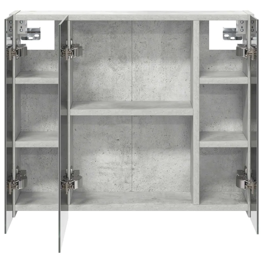 Armoire Miroir de Salle de Bain Gris béton 60 x 14,5 x 50 cm - 6