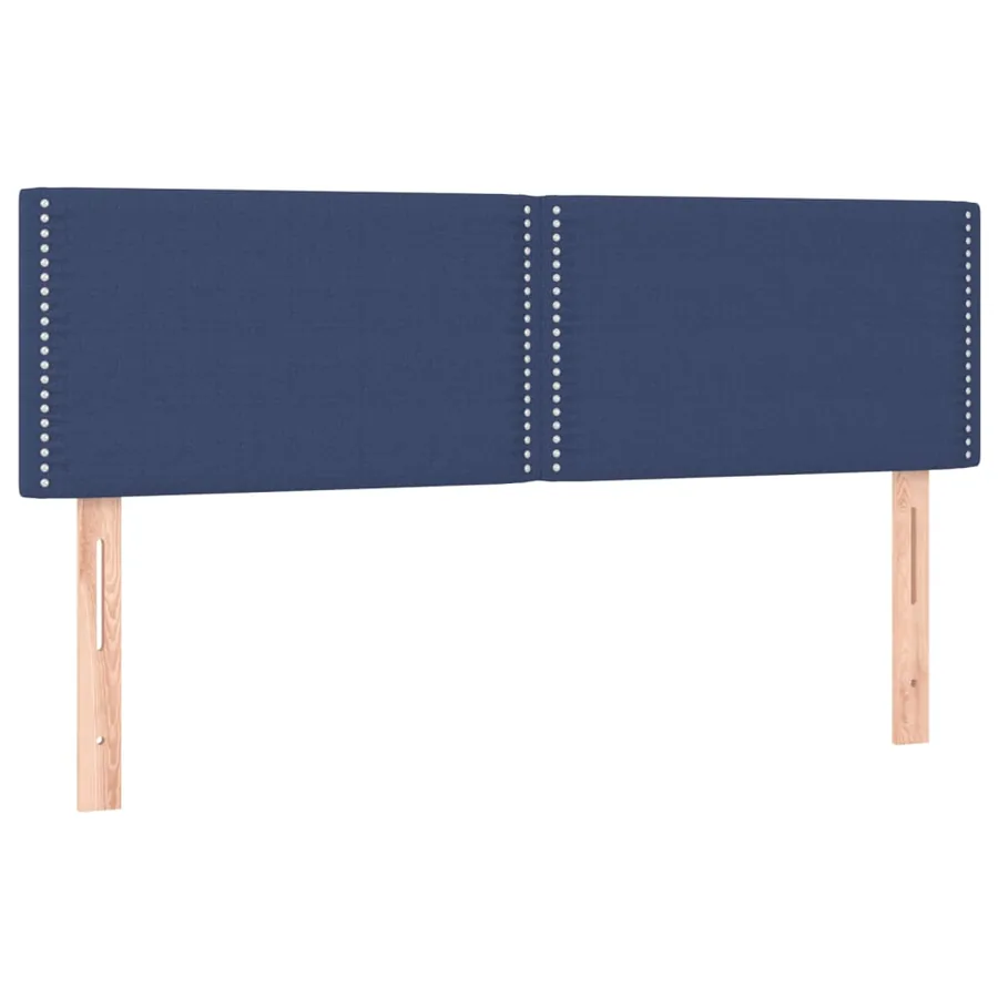 Sommier à lattes de lit avec matelas Bleu 140x190 cm Tissu - 6