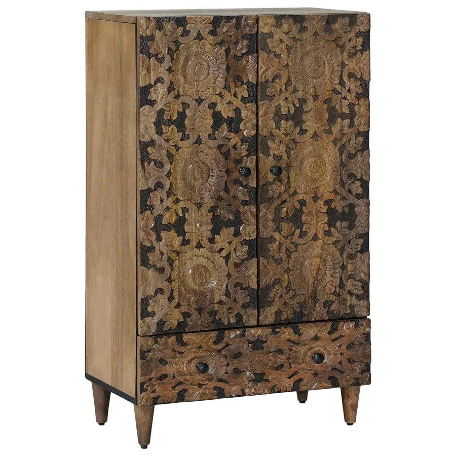 Buffet Haut Marron 60 x 33,5 x 100 cm Bois de mangue massif