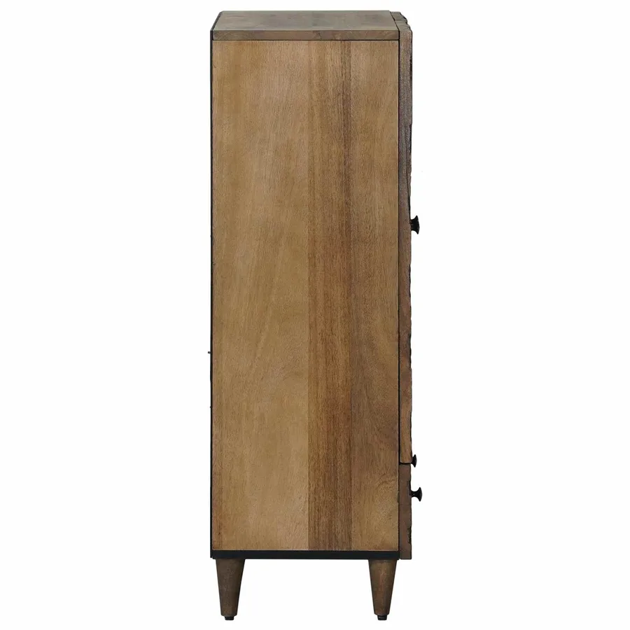 Buffet Haut Marron 60 x 33,5 x 100 cm Bois de mangue massif - 4