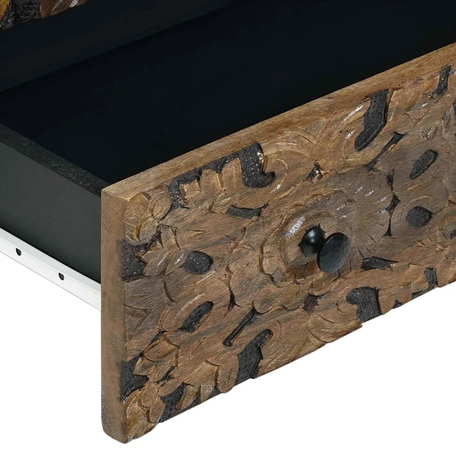 Buffet Haut Marron 60 x 33,5 x 100 cm Bois de mangue massif - 7
