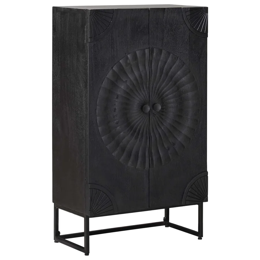Haut Armoire Noir 55 x 30 x 95 cm