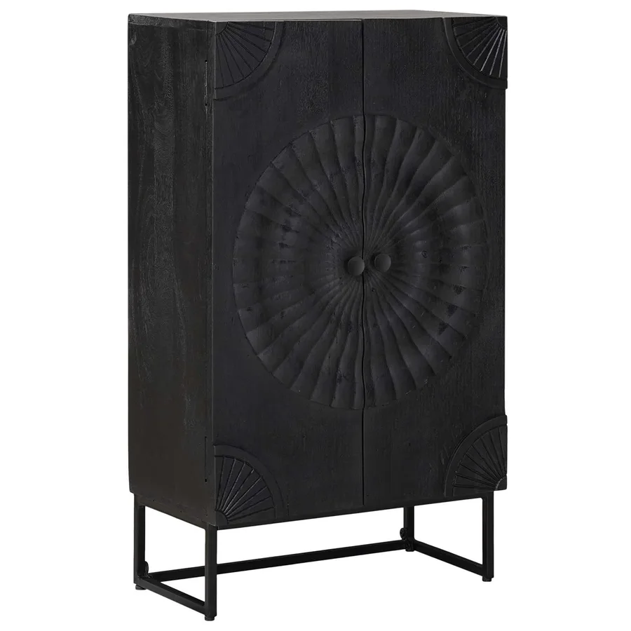 Haut Armoire Noir 55 x 30 x 95 cm - 2