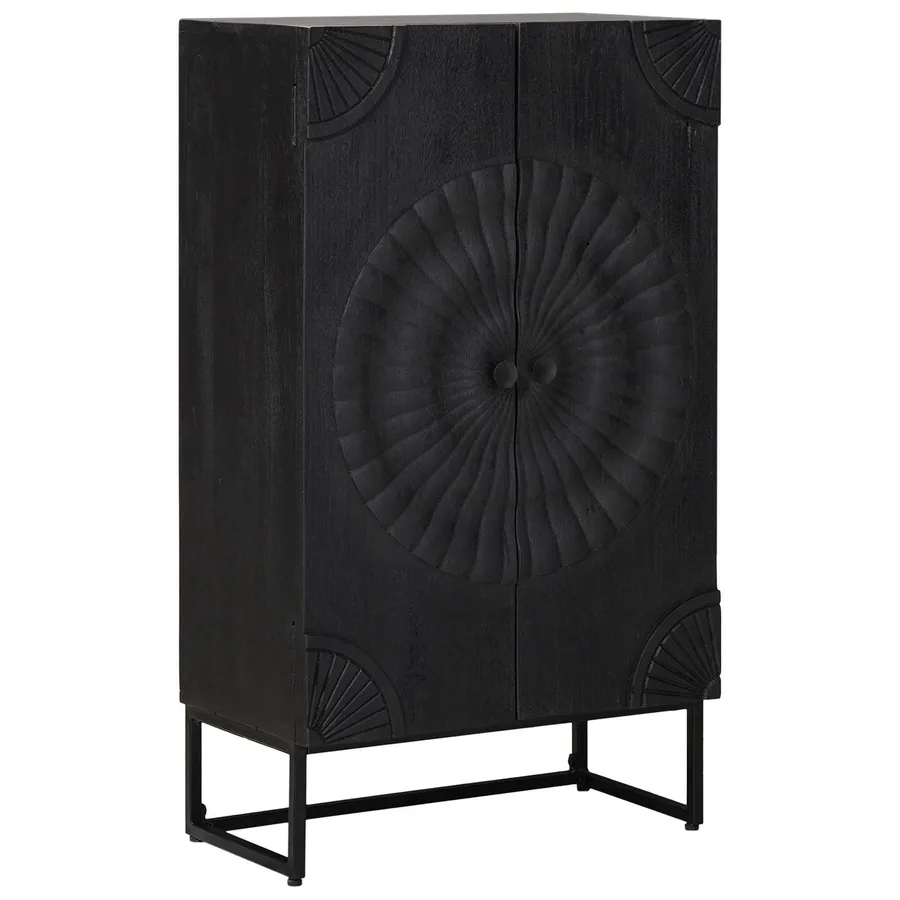 Haut Armoire Noir 55 x 30 x 95 cm - 3