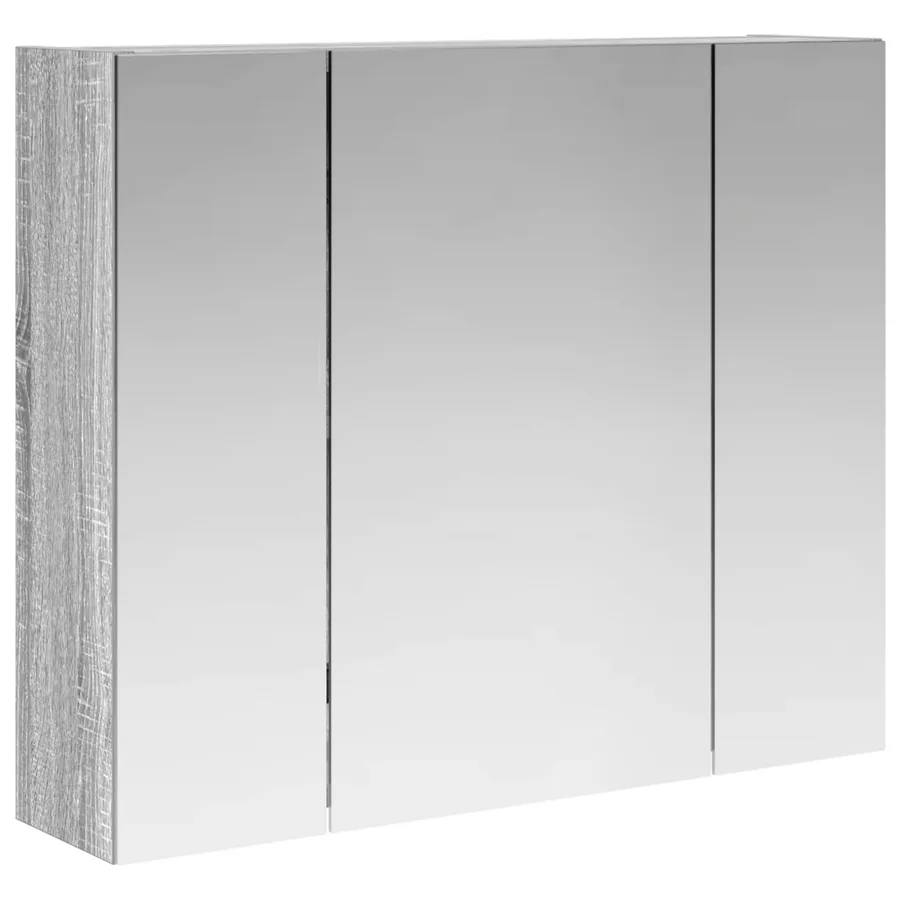 Armoire Miroir de Salle de Bain Gris Sonoma 60 x 14,5 x 50 cm - 2