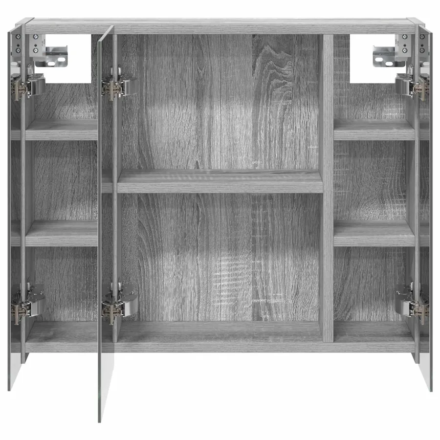 Armoire Miroir de Salle de Bain Gris Sonoma 60 x 14,5 x 50 cm - 6