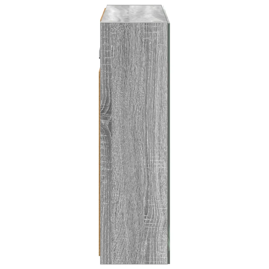 Armoire Miroir de Salle de Bain Gris Sonoma 60 x 14,5 x 50 cm - 7