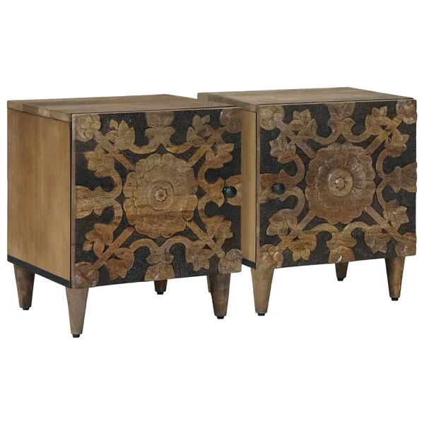 Cabinet de chevet 2 pcs Marron 40 x 33,5 x 46 cm