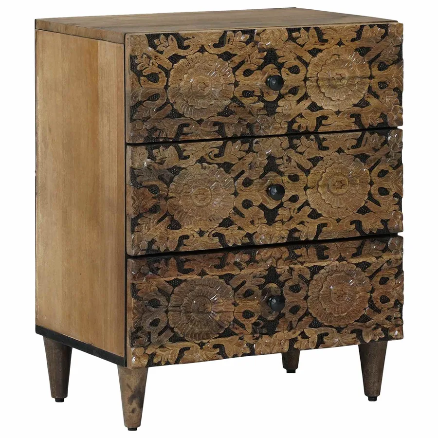 Armoire de lit Marron 50 x 33 x 60 cm Bois de mangue massif