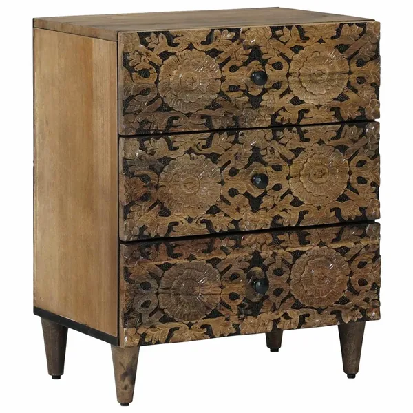 Armoire de lit Marron 50 x 33 x 60 cm Bois de mangue massif