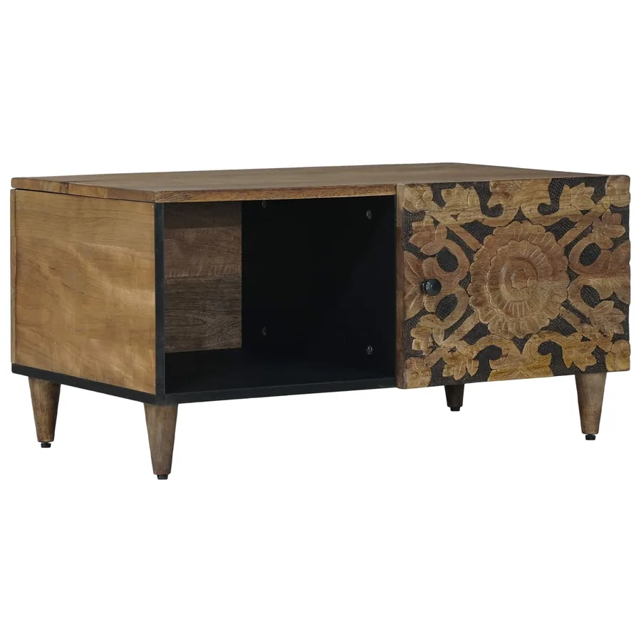 Table basse Marron 80 x 50 x 40 cm Bois de mangue massif