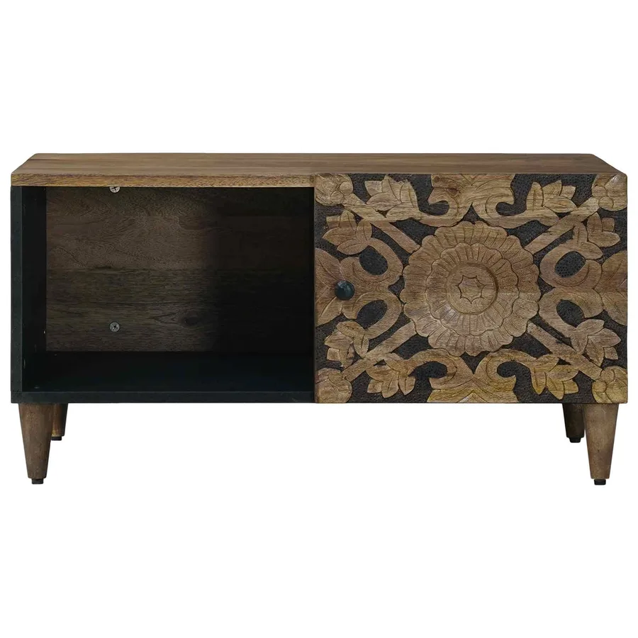 Table basse Marron 80 x 50 x 40 cm Bois de mangue massif - 3